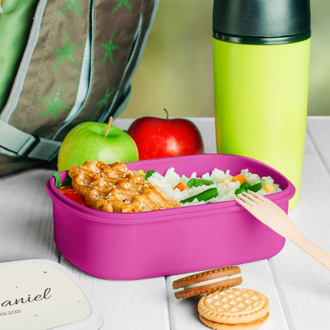 Bedruckte Lunchbox für Kinder - Initialen mit Tier