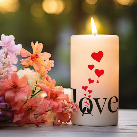 Kleine Kerze "Lovebirds" für Paare