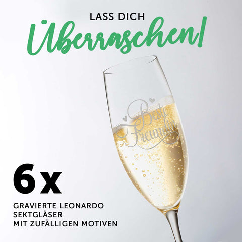 Leonardo Weinglas Mystery Box - 6 zufällig gravierte Gläser