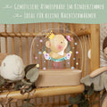Kinder LED Nachtlicht mit Sockel aus Holz - "Blumenkreis" GRAVURZEILE – Bild 40