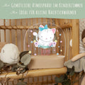 Kinder LED Nachtlicht mit Sockel aus Holz - "Blumenkreis" GRAVURZEILE – Bild 15