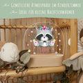 Kinder LED Nachtlicht mit Sockel aus Holz - "Blumenkreis" GRAVURZEILE – Bild 30