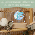 Kinder LED Nachtlicht mit Sockel aus Holz - "Mond Tiere" GRAVURZEILE – Bild 30