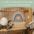 Kinder LED Nachtlicht mit Sockel aus Holz im Regenbogen Design GRAVURZEILE – Bild 5