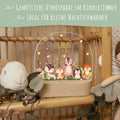 Kinder LED Nachtlicht mit Sockel aus Holz - "Tiergruppe Waldtiere" GRAVURZEILE – Bild 3