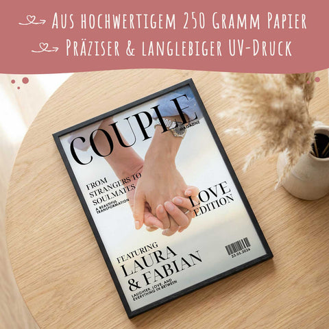 Personalisiertes Poster - Love Magazine - Personalisiertes Geschenk mit Foto