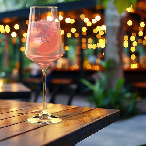 Leonardo Weinglas mit UV-Druck - "Liebe auf den ersten Lillet" mit Wunschname