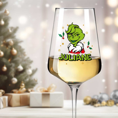Leonardo Puccini Weinglas mit UV Druck - Grinch Motiv