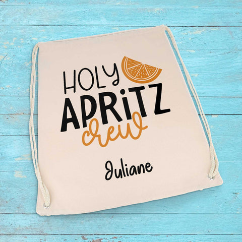 Bedruckter Turnbeutel im Holy Apritz Crew Design