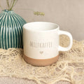 Gravierte Steingut Tasse - Milfkaffee - Seitenansicht