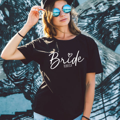 Personalisiertes T-Shirt für Damen - TEAM Bride