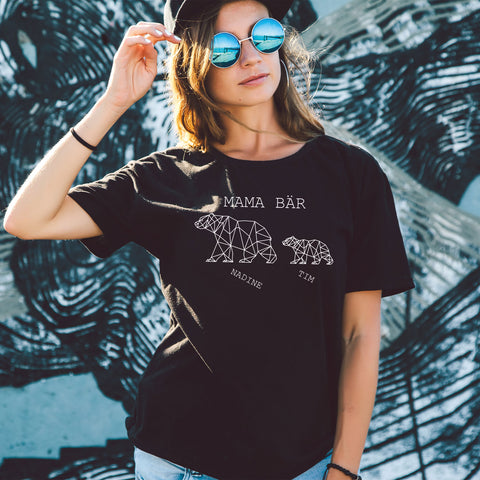 Personalisiertes T-Shirt für Damen - Mama Bär