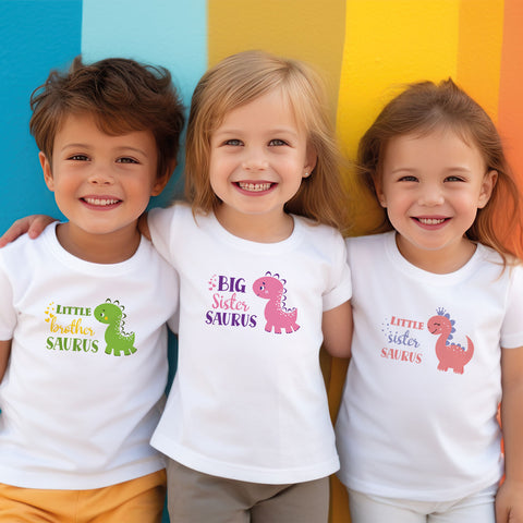 Bedrucktes T-Shirt für Kinder - Little Sister Saurus