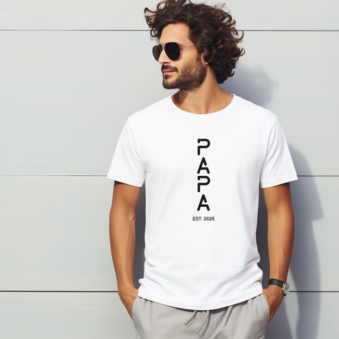 Bedrucktes T-Shirt für Herren - PAPA EST. Space