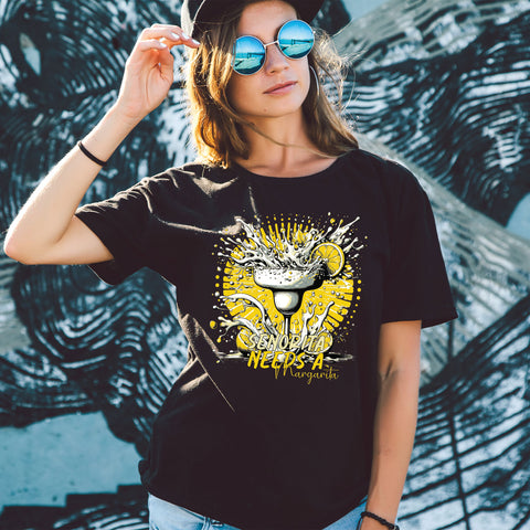 Bedrucktes T-Shirt für Damen - Senorita needs a margarita