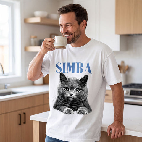 Personalisiertes Oversized T-Shirt - Haustier Foto