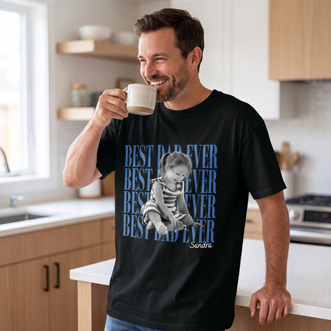 Personalisiertes Oversized T-Shirt - Best Dad Ever