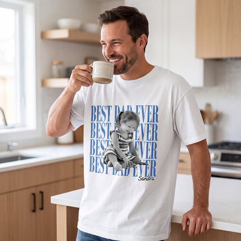 Personalisiertes Oversized T-Shirt - Best Dad Ever