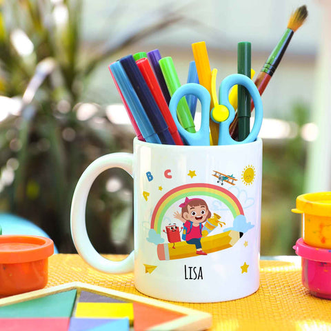 Bedruckte Tasse mit Motiv Einschulung