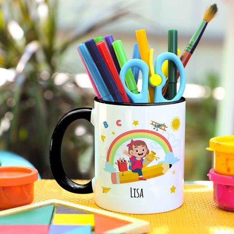 Bedruckte Tasse mit Motiv Einschulung