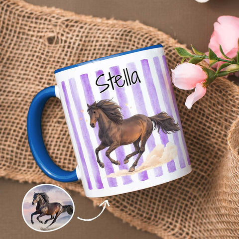 Bedruckte Tasse im Aquarell Stil - Foto Haustier - Personalisiert mit eigenem Bild