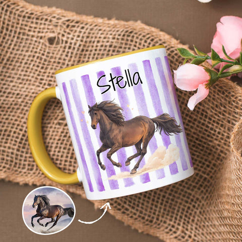 Bedruckte Tasse im Aquarell Stil - Foto Haustier - Personalisiert mit eigenem Bild