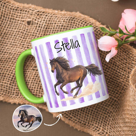 Bedruckte Tasse im Aquarell Stil - Foto Haustier - Personalisiert mit eigenem Bild