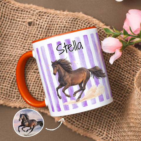 Bedruckte Tasse im Aquarell Stil - Foto Haustier - Personalisiert mit eigenem Bild