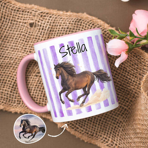 Bedruckte Tasse im Aquarell Stil - Foto Haustier - Personalisiert mit eigenem Bild