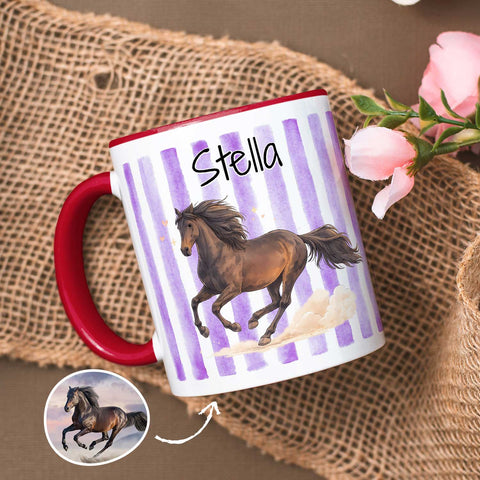 Bedruckte Tasse im Aquarell Stil - Foto Haustier - Personalisiert mit eigenem Bild