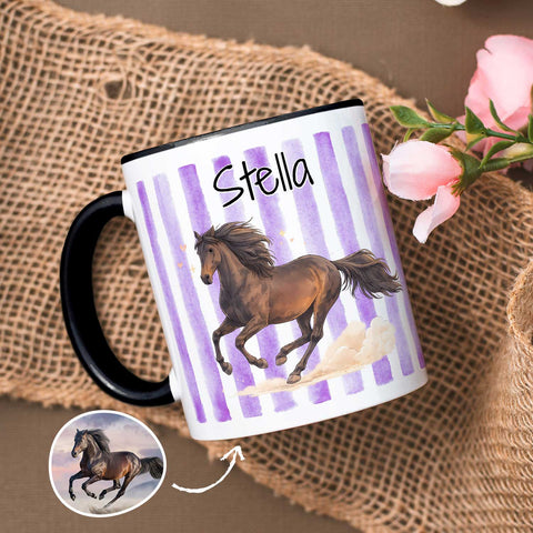 Bedruckte Tasse im Aquarell Stil - Foto Haustier - Personalisiert mit eigenem Bild