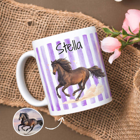 Bedruckte Tasse im Aquarell Stil - Foto Haustier - Personalisiert mit eigenem Bild