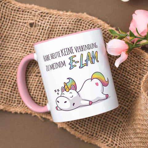 Bedruckte Tasse mit Spruch E-Lan