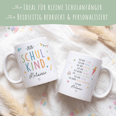 Bedruckte Tasse - Mutmacher - Geschenk zur Einschulung