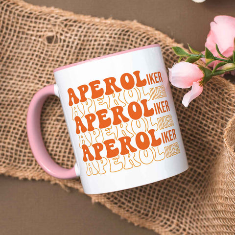 Bedruckte Tasse mit Aperol Spritz Motiv - Aperoliker - Aperol Geschenk für Frauen und Männer