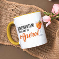 Bedruckte Tasse mit Aperol Spritz Motiv - Durchhalten später gibt es Aperol - Aperol Geschenk