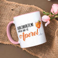 Bedruckte Tasse mit Aperol Spritz Motiv - Durchhalten später gibt es Aperol - Aperol Geschenk