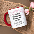 Bedruckte Tasse mit Spruch - Ich sah dich