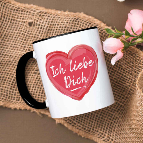 Bedruckte Tasse mit Spruch - Ich liebe dich