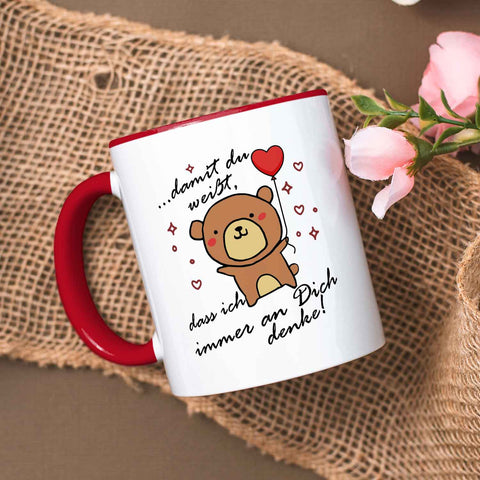 Bedruckte Tasse mit Spruch - Damit du weisst