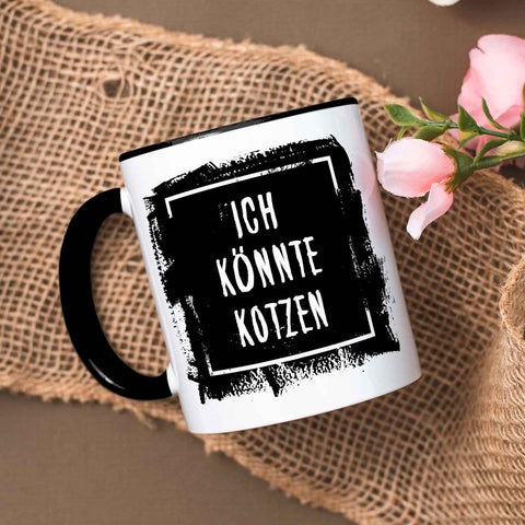 Bedruckte Tasse mit Spruch - "Ich könnte Kotzen"