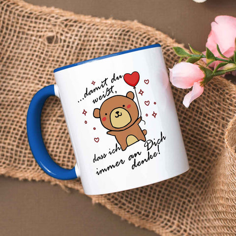 Bedruckte Tasse mit Spruch - Damit du weisst