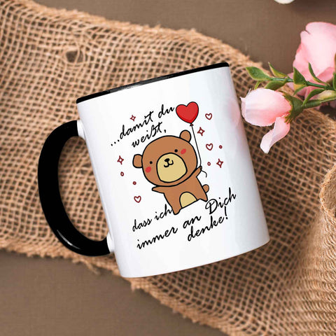 Bedruckte Tasse mit Spruch - Damit du weisst