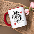 Bedruckte Tasse mit Spruch - Ich liebe dich V2