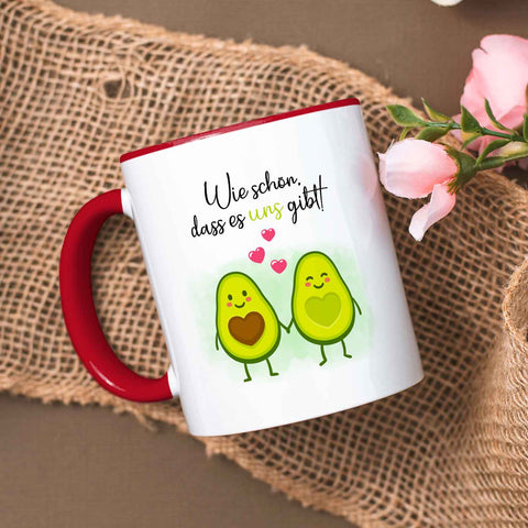 Bedruckte Tasse mit Spruch - Avocado Love