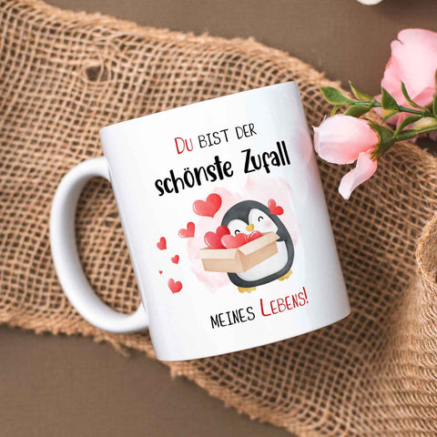 Bedruckte Tasse mit Spruch - Du bist der schönste Zufall meines Lebens