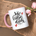 Bedruckte Tasse mit Spruch - Ich liebe dich V2