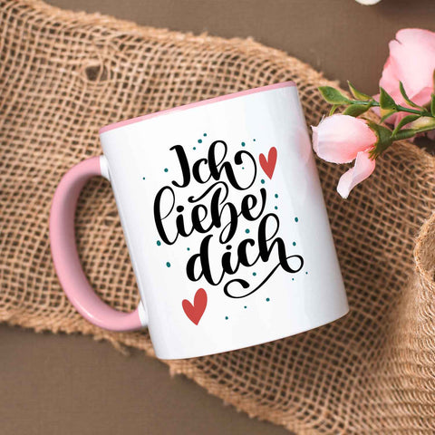 Bedruckte Tasse mit Spruch - Ich liebe dich V2