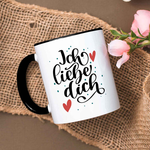 Bedruckte Tasse mit Spruch - Ich liebe dich V2