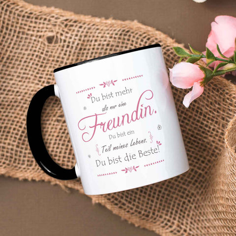 GRAVURZEILE Tasse Mit Spruch - Alles Gute Von Deinem Besten Schwimmer Keramik Maedchen Farbe Schwarz Weiss S01680h7